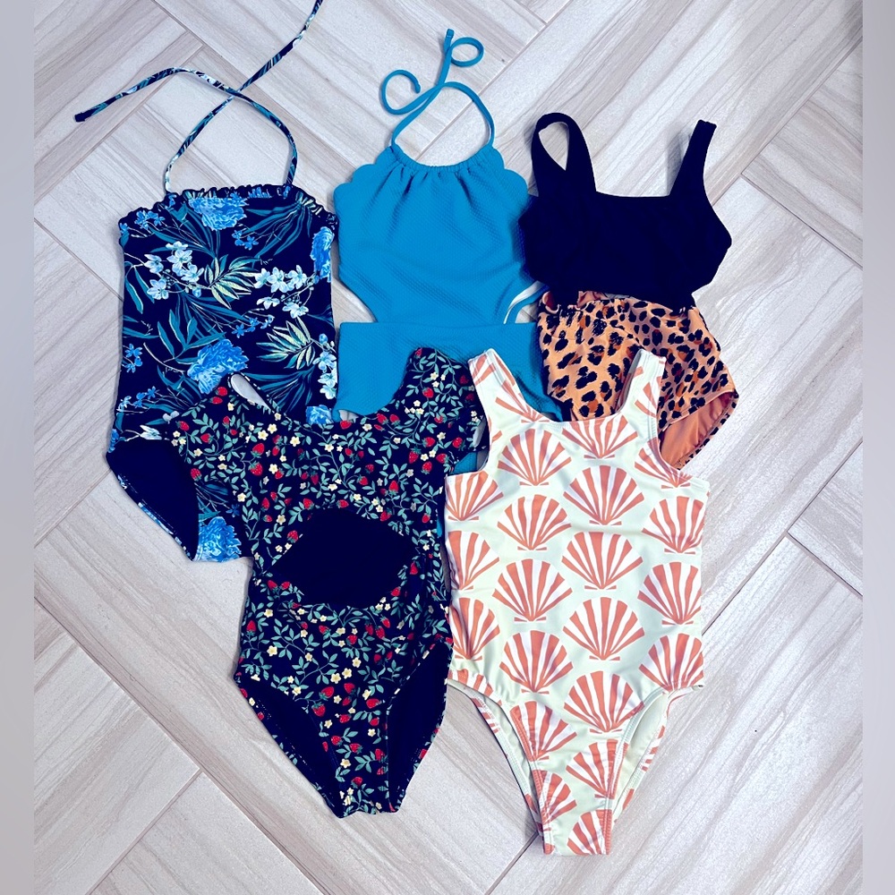 Girls One Piece Swimsuit Set - Old Navy, Art Class, and Little Co. Size 6/7